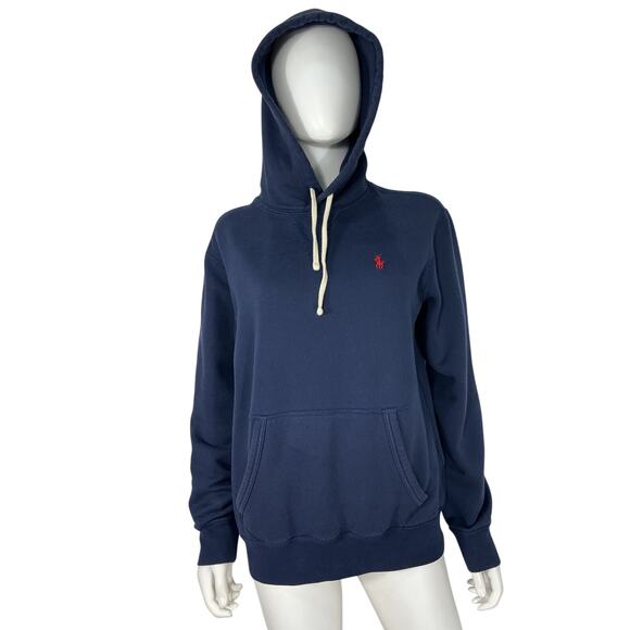 Polo Ralph Lauren Classic Blue Fleece Hoodie Size S - Picture 2 of 4